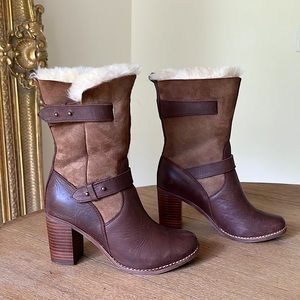 Jeffrey Cambell Leather & Shearling bootie.